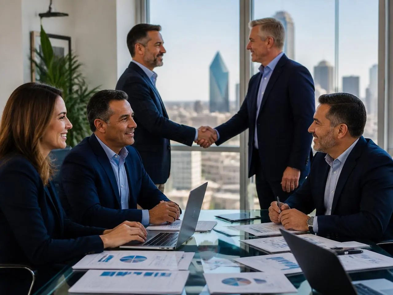 Happy CPA firm team